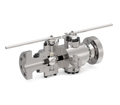 Trunnion doble bloc i vàlvula de bola de purga